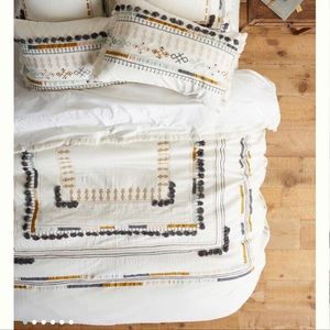 Anthropologie Duvet cover and matching shams